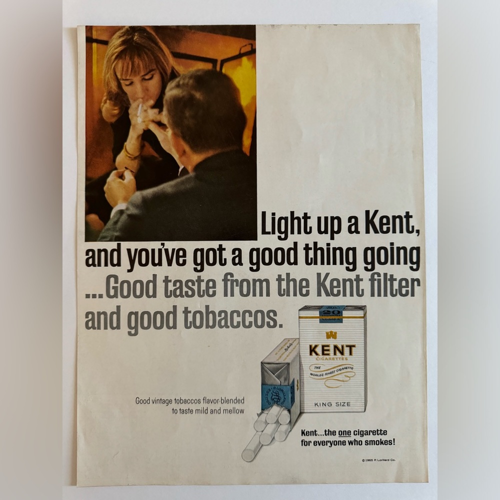 5/$20 Kent 1965 Advertisement  (Better Homes and Gardens Magazine print)